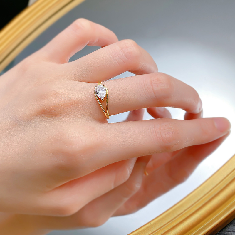 Women's Gender 925 Sterling Silver High Carbon Diamond Geometric Rings 925 Sterling Silver Rings