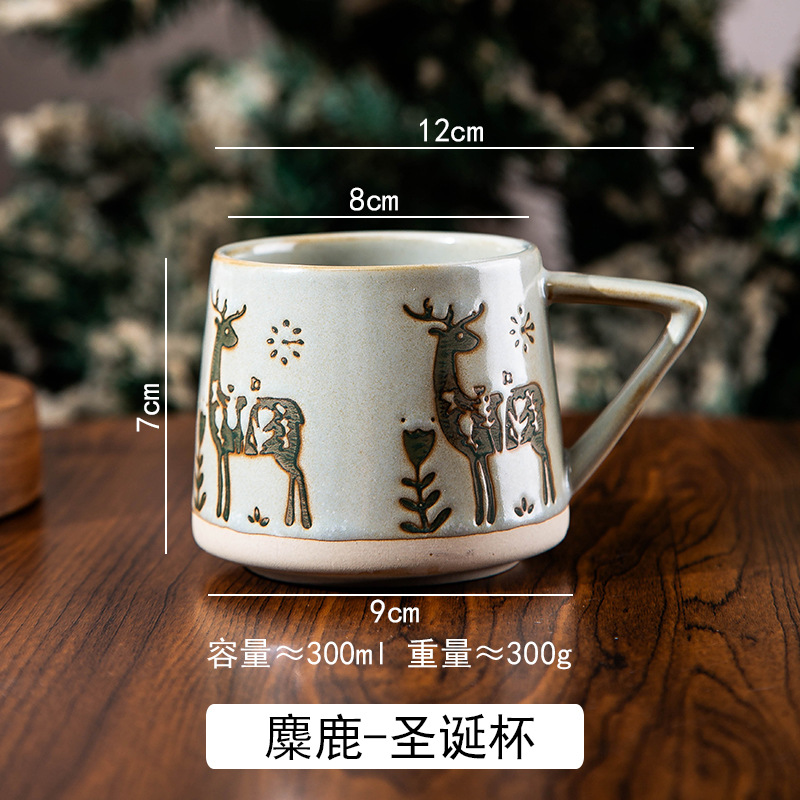 Taza de Navidad Taza de café original Taza de cerámica para el hogar Fiesta de oficina Taza de leche de desayuno Nuevo transfronterizo