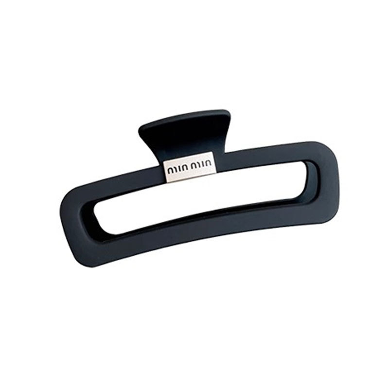 Clip de pelo negro de alta calidad de las mujeres elegante esmerilado clip de tiburón horquilla tocado Cabeza trasera updo rizador de pelo horquilla