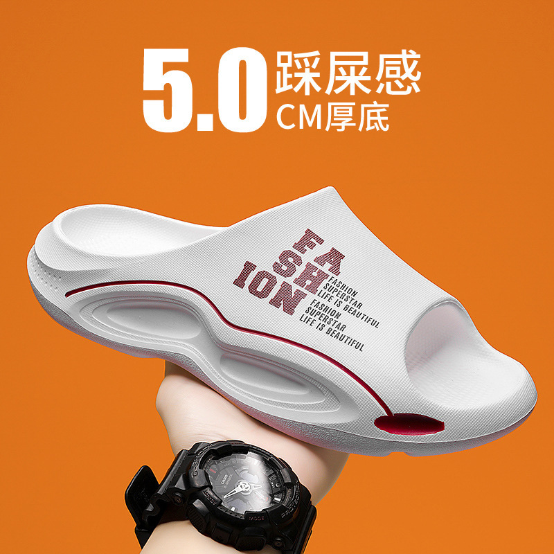 2024 nuevas zapatillas para hombres de verano tendencia de usar al aire libre sensación de mierda juvenil sandalias de playa de doble propósito