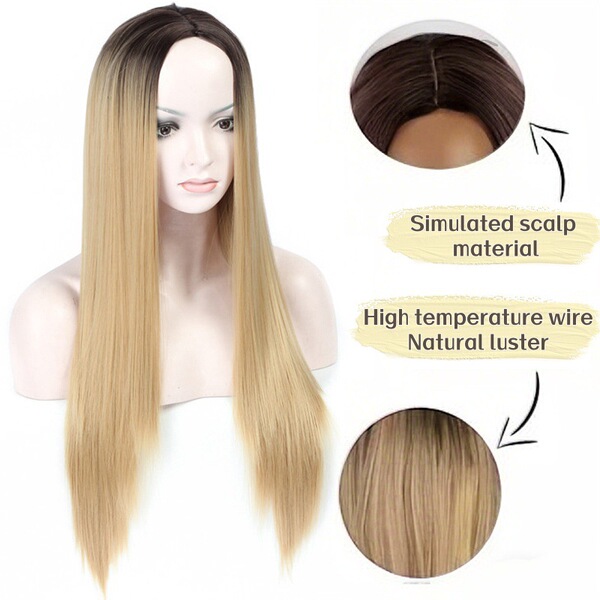 Wig with hair parting