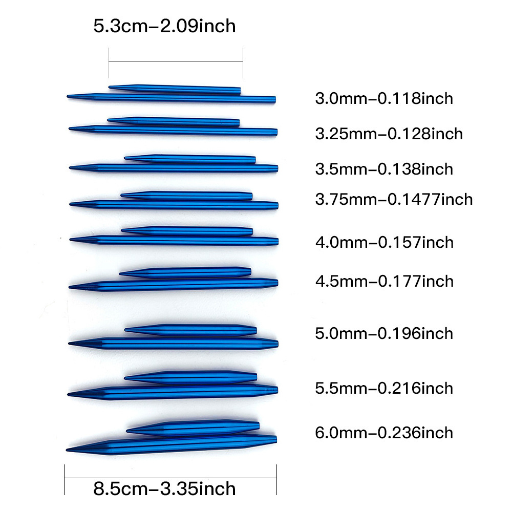 Transfronterizo desmontable manga collar aguja 5 + 8 azul cambio de cuerda aguja 9 pago conjunto