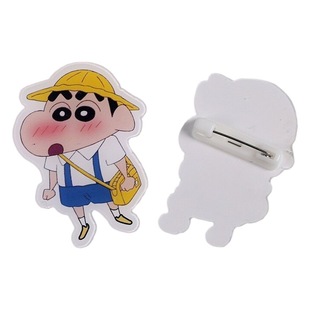 Милая мультяшная акриловая брошь Crayon Shin-chan, значок, аксессуары для рюкзака, нашивка, подарок, идея подарка