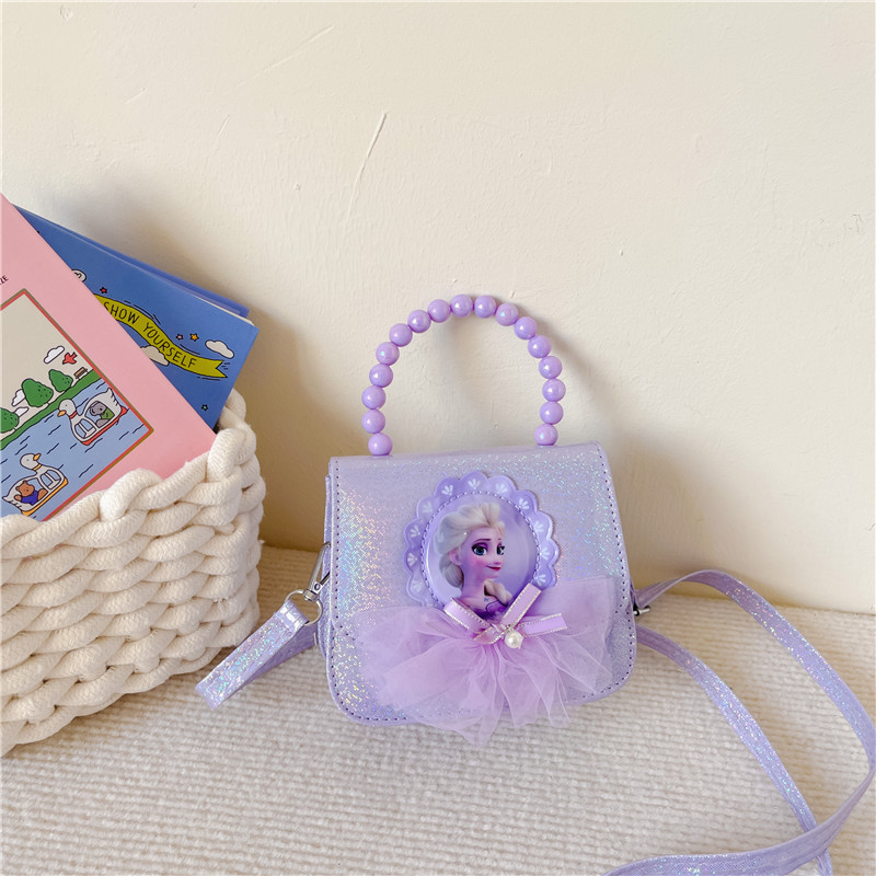 Bolsas para niños para niñas nuevas bolsas de mano princesa Aisha, bolsas de mochila de gran capacidad, bolsas de luces flash de moda princesa de nieve
