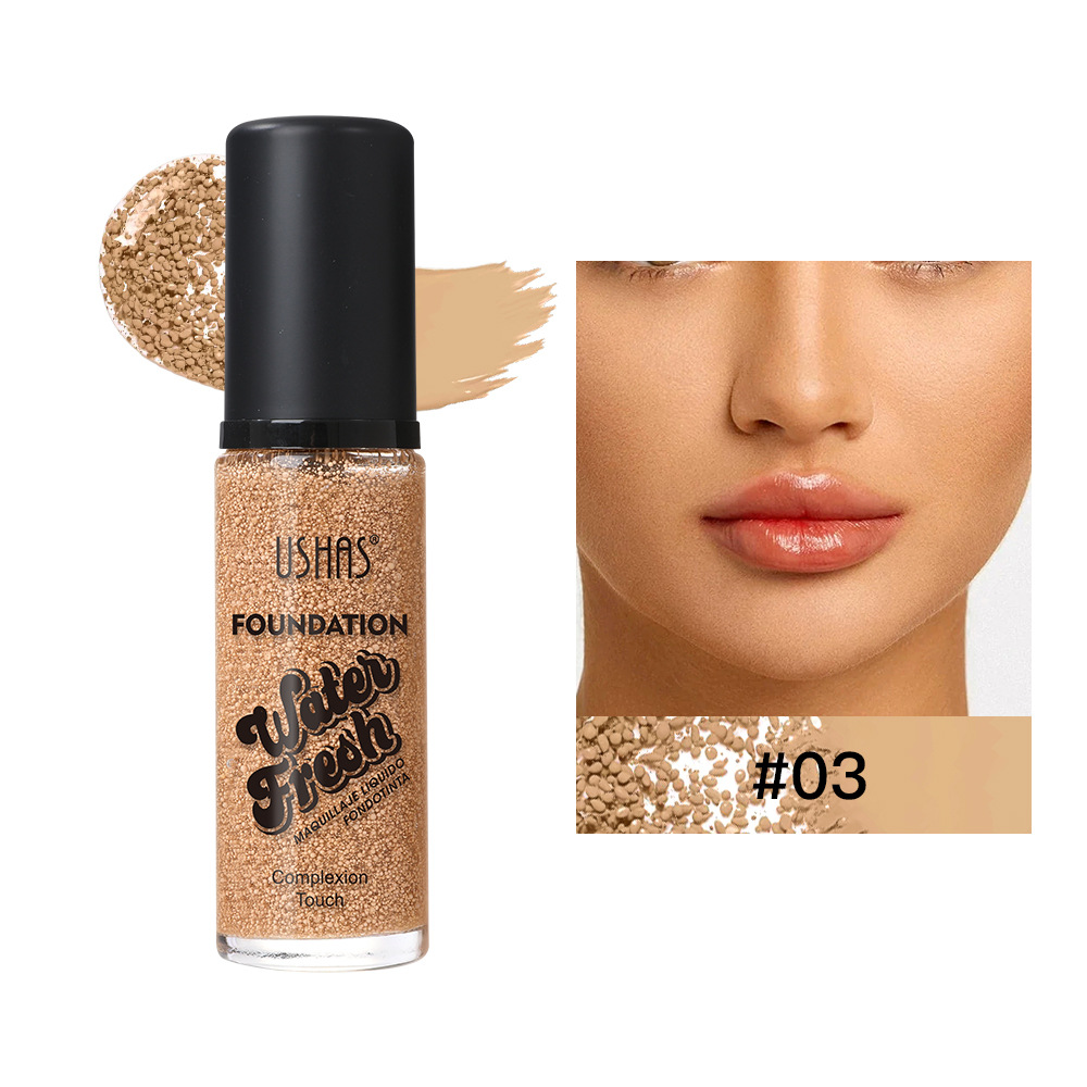 USHAS marca de acné duradera transfronteriza de larga duración corrector de color de trigo europeo y americano base líquida de burbujas al por mayor