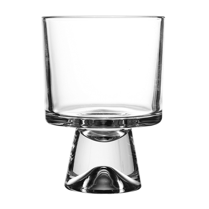 Taza de vino de vidrio de viento ins Taza de jugo Taza de postre creativa curva Taza de café Taza de color de helado de bricolaje