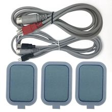 DDS按摩器理療儀海綿電極硅膠正負連接線加熱配件三孔發熱電極片