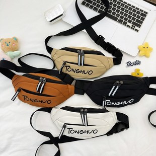 Korean Style Simple Boys Crossbody Bag Fashionable Alphabet All-Match Girls' Baby Outgoing Snacks Small Waist Bag Children's Chest Bag