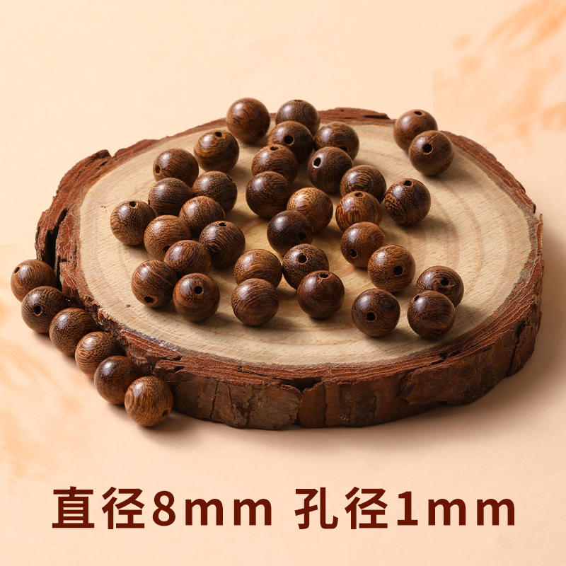 天然金丝檀木散珠diy手串珠子手链串珠配件文玩藏式佛珠念珠 配饰|undefined