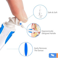 Spiral Rotating Ear Scoop Ear Cleaner Earwax Cleaner Soft Tip Ear Scoop for Children