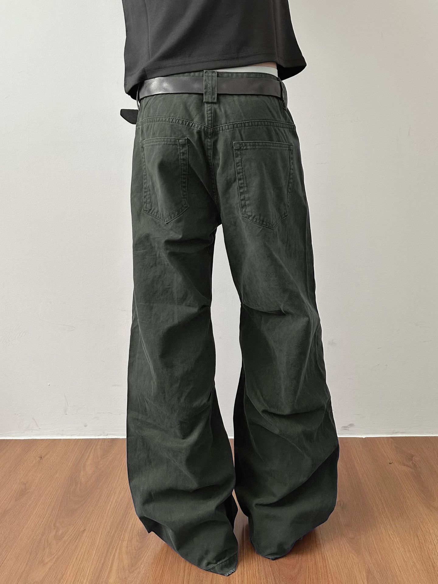 MADEEXTREME Washed Blue Straight-Leg Trousers