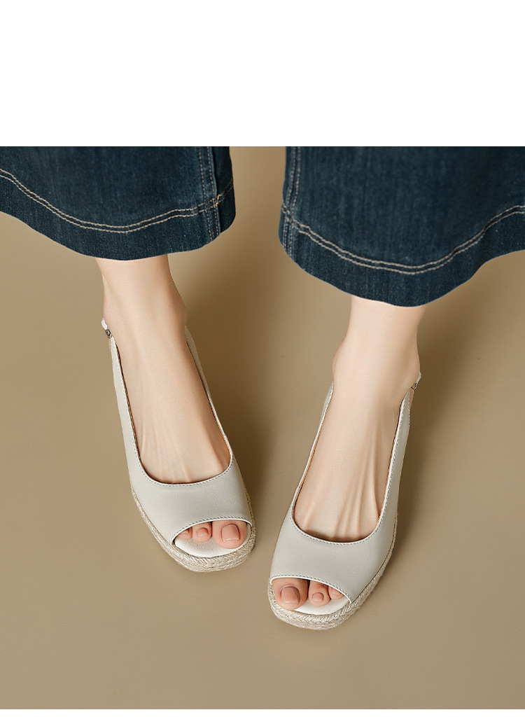 Sandal cao gót nữ hở mũi quai ngang đế xuồng gót 9 cm — màu trắng ngà, bạc chi tiết 13