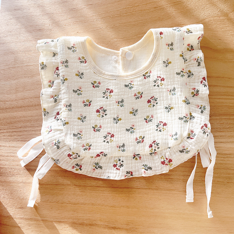 Babecera de algodón para bebés y bebés, toalla de saliva impermeable, toalla de almohadilla de leche anti-vomitación, bolsillo de comida, otoño y invierno