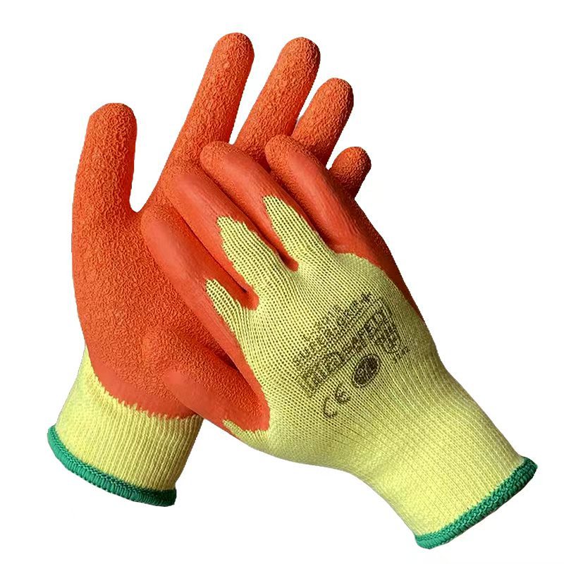 Guantes de Protección Laboral, Guantes de Espuma de Látex de Caucho para Neumáticos, Resistentes al Desgaste, Antideslizantes, Guantes de Protección Laboral para Obras de Construcción al por Mayor