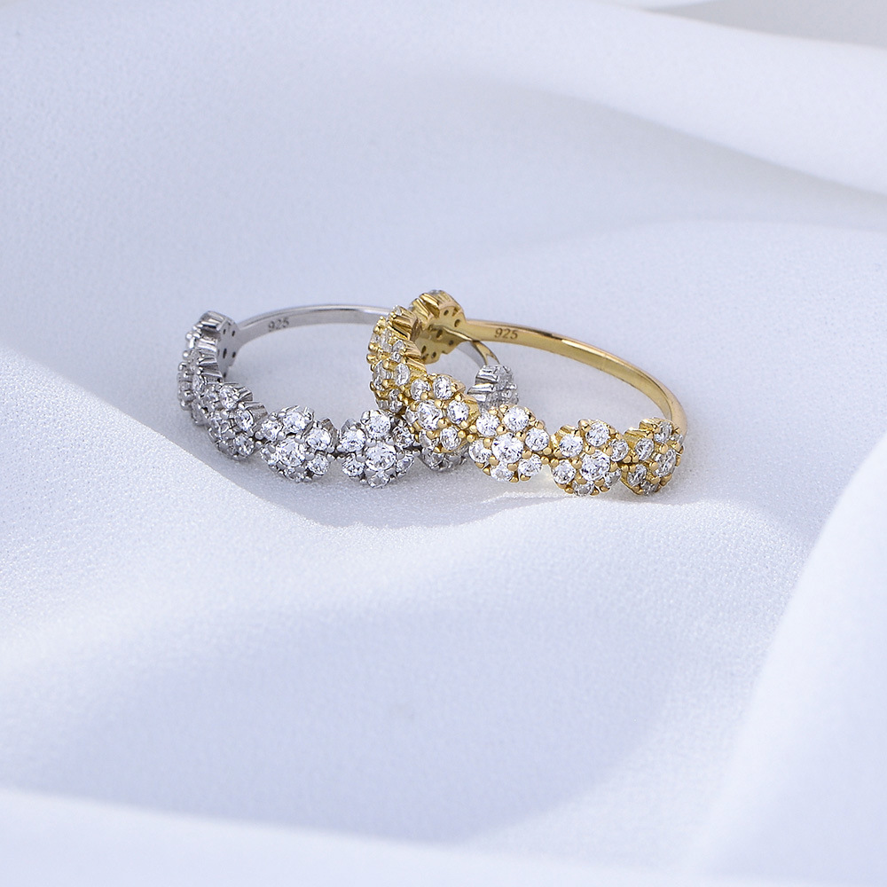 Joyería transfronteriza diseño de nicho personalizado creativo ZIRCON anillo de plata esterlina mujer europea y americana ins estilo frío anillo pulsera