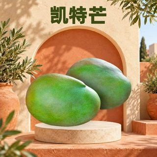 四川凯特芒 一件代发5/9斤青皮芒大脸芒果肉厚实装礼盒新鲜水果