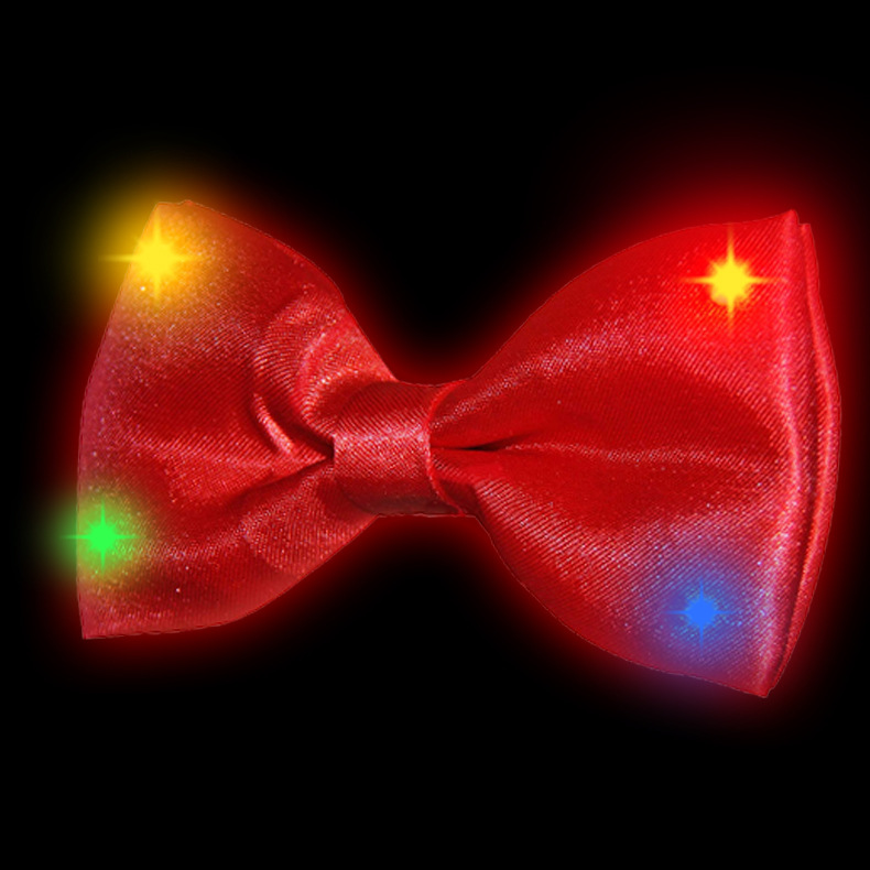 Explosiones transfronterizas arco luminoso corbata noche de baile de negocios hombre arco luminoso LED corbata única mujer