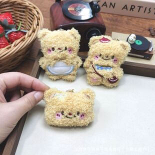 Explosive Thai Butter Bear Squeaky Pendant Cartoon Doll Brooch Hairpin Accessories Bag Keychain Gift