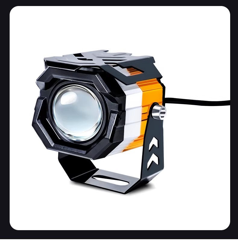 Motorcycle Spotlight High-Brightness Flashing Integrated High-Low Beam External Waterproof Light for Electric Vehicles, Super Bright Modified Light