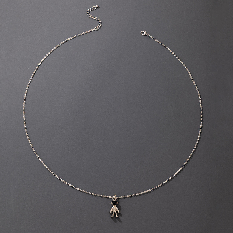 2021 New European and American Autumn Punk Necklace Hip Hop Fashion Metallic Single Layer Necklace T