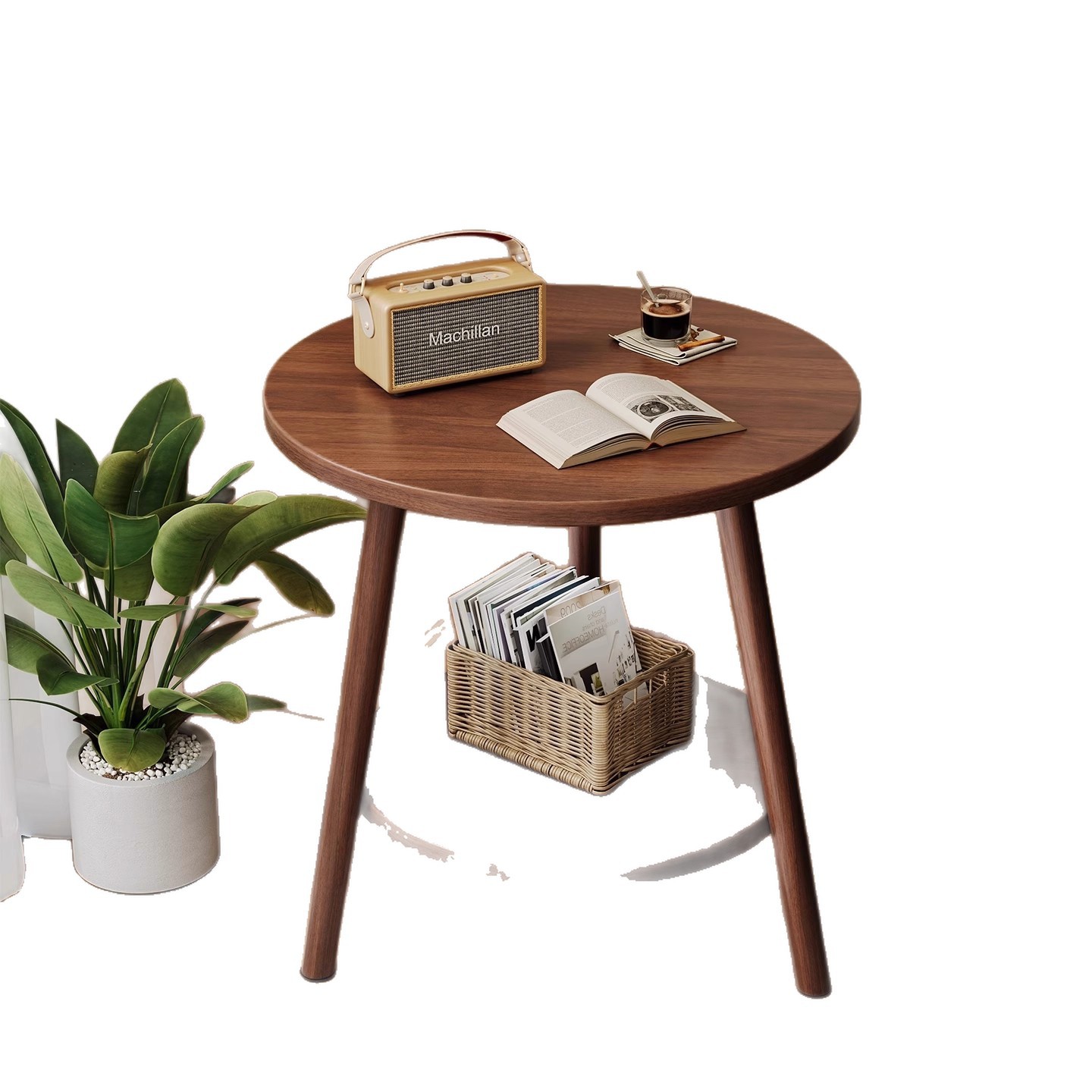 Mesa redonda pequeña mesa de té simple sala de estar casera sofá lado varios dormitorios mesas de cabecera creativas mini simple mesa de balcón