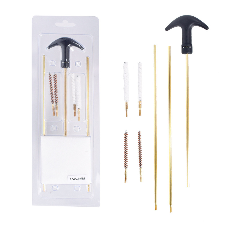 Cross-border outdoor pipe brush cleaning brush 4.5/5.5mm steel wire gun barrel brush roller brush suction card pipe cleaning brush set