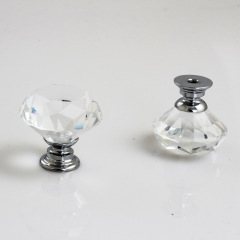 Factory Direct Sale Transparent Crystal Handle Cabinet Makeup Cabinet Drawer Cover Box Single Hole Handle 30 Crystal Handles