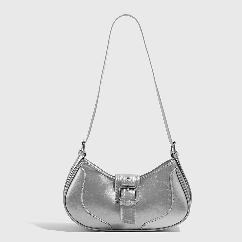 Borsa a tracolla da ascella elegante e versatile con texture Baguette, nuova di zecca, 2025 da donna_voghion.com