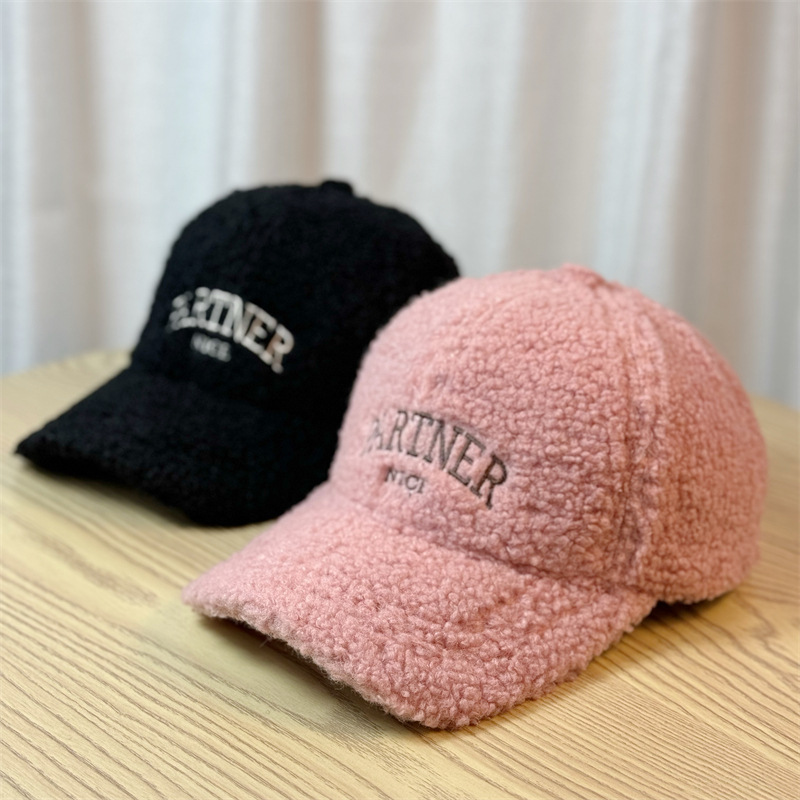 Kinder baseball cap van lamswol en pluche warm_voghion.com