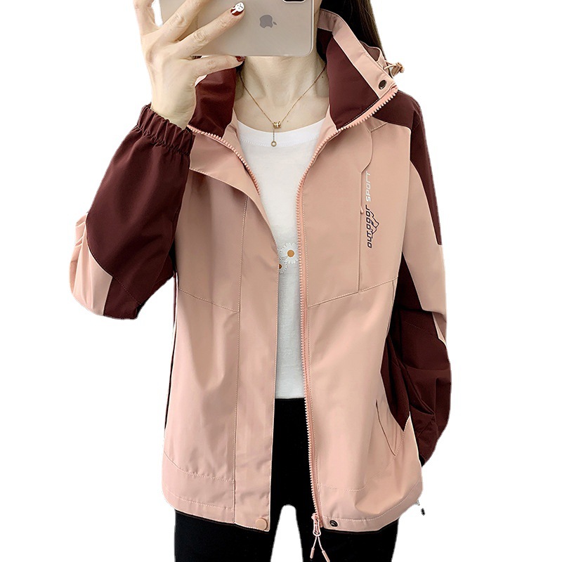 Primavera y otoño al aire libre chaqueta de ropa única pareja de una sola capa delgada chaqueta de montaña para hombres y mujeres