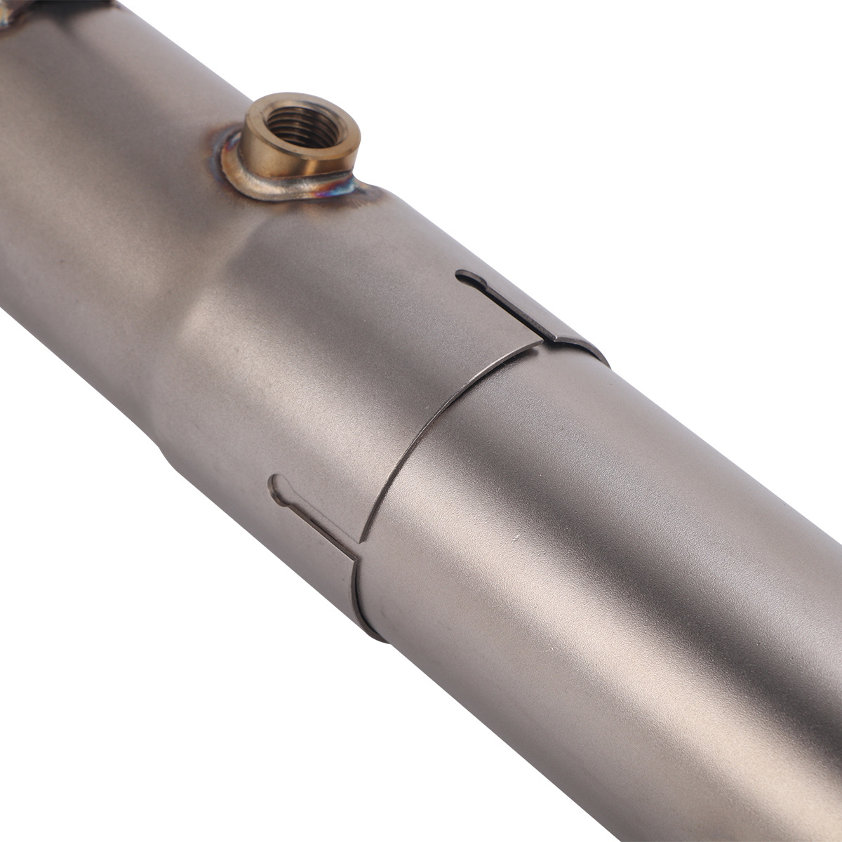 Suitable for modification of the CFMOTO 450MT motorcycle exhaust pipe, 450MT front section fully connects to the original factory diameter muffler