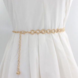 Skirt, universal metal ring, suit, dress, adjustable belt, accessory, Korean style