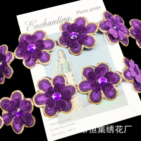 Factory direct selling stage ethnic clothing decorative plum border…
