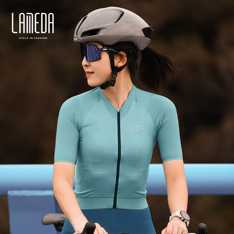 LAMEDA lanpada 2023 new outdoor road bike riding short sleeve women's Hongqi cycling clothes quick-drying cycling clothes LAMEDA lanpada 2023 new outdoor road bike riding short sleeve women's Hongqi cycling clothes quick-drying cycling clothes