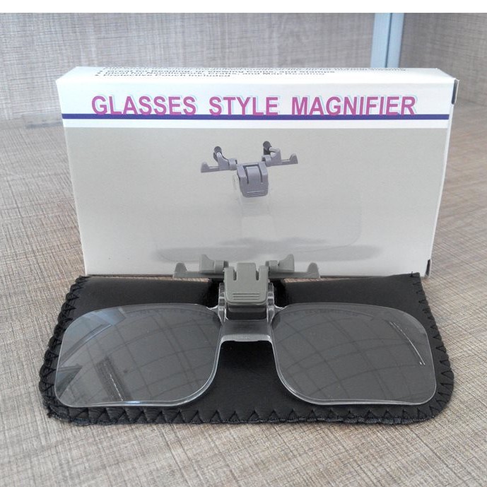 眼镜架夹式便携式老人阅读放大镜19156