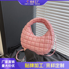 跨境夏季超火小众包包女2025新款轻便百搭斜挎包手提小拎包饺子包