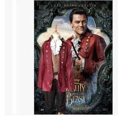 2017 Movie Version Beauty and the Beast Gaston Cosplay Costume
