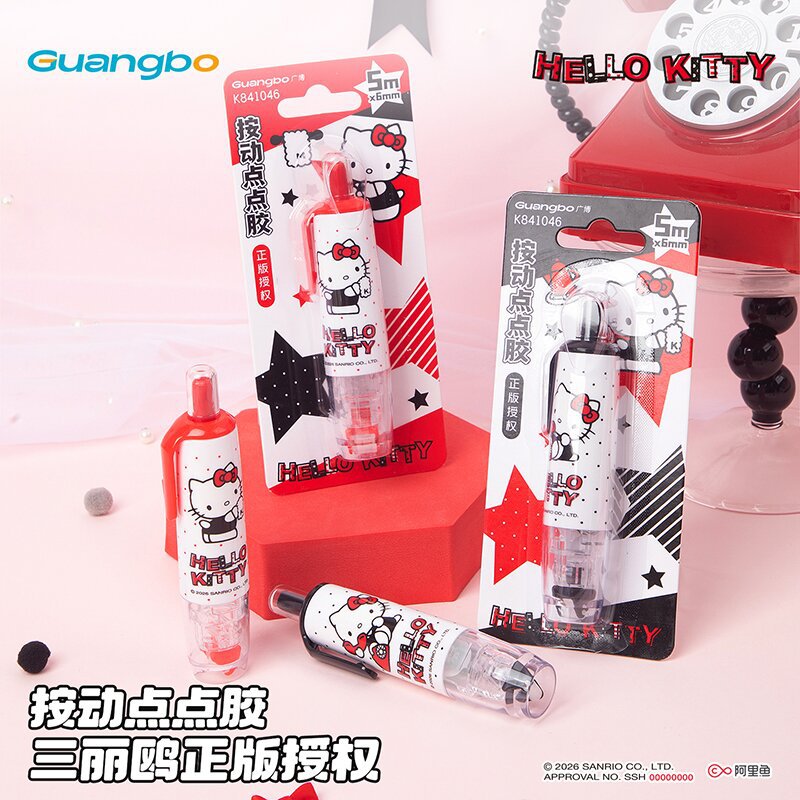 ปากกาเจลกดแบบจุด คอลเลกชัน Hello Kitty แบรนด์กว่างโป ลิขสิทธิ์แท้ สำหรับสมุดโน้ตของนักเรียน ใช้แปะตกแต่ง งาน DIY มีสินค้าพร้อมจำหน่าย ขายส่ง