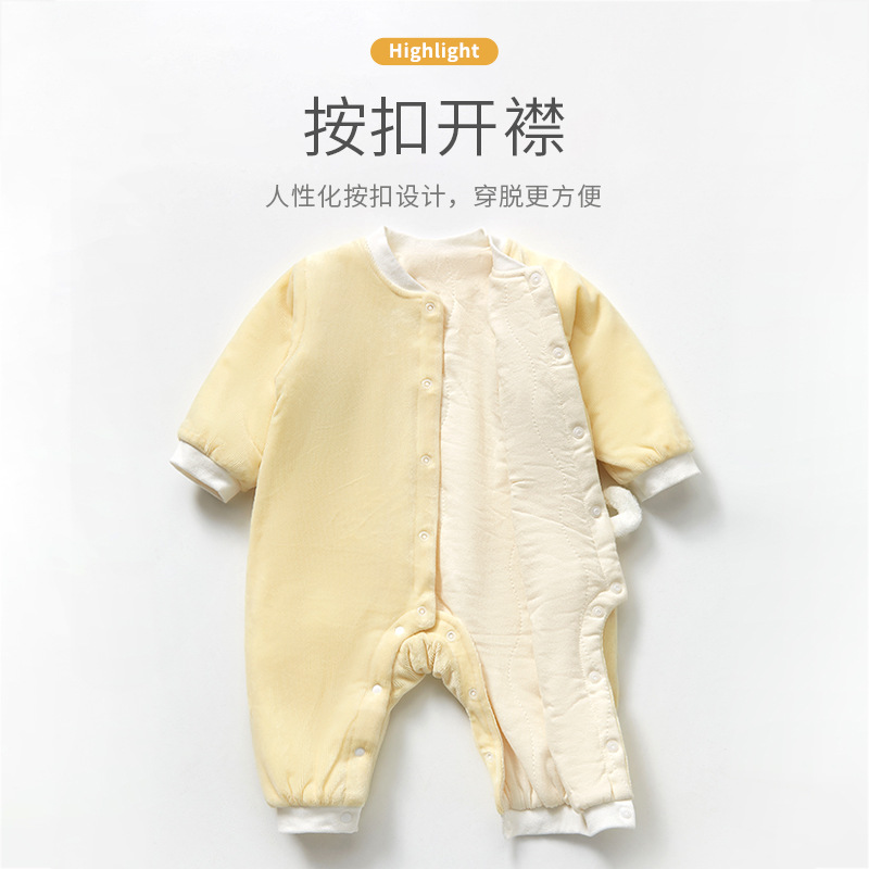 Mono de bebé Otoño e Invierno para hombres y mujeres recién nacidos cálido engrosado Delgado acolchado mameluco traje de luna llena ropa de bebé ropa de invierno