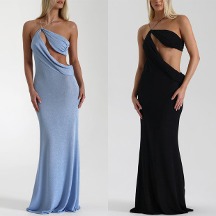 Sexy waist revealing dress��¶�Ը�����¶���U�շ�ʽ�����B��ȹ