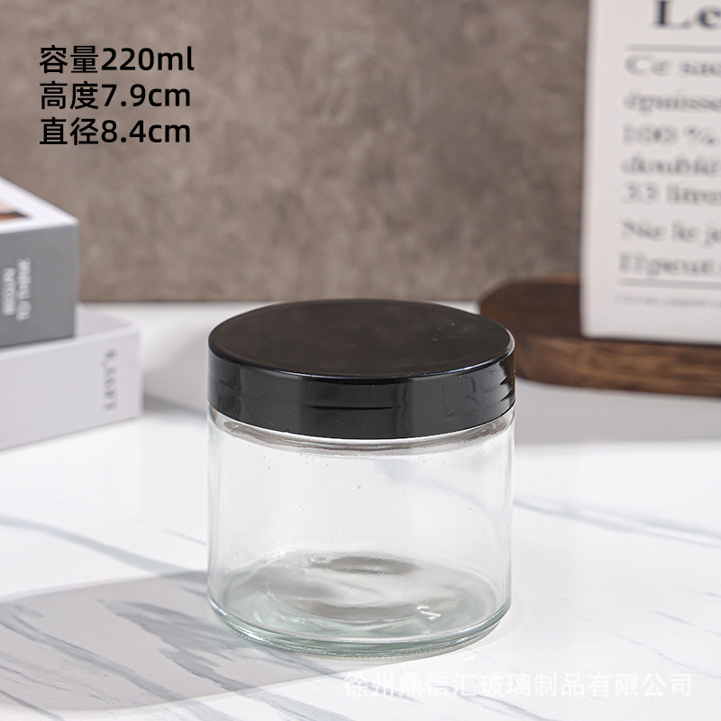卸売および小売透明な花茶ボトル 300 ミリリットルガラスマスクボトル 500 ミリリットルストレートガラス瓶 30 ミリリットルクリームボトル|undefined