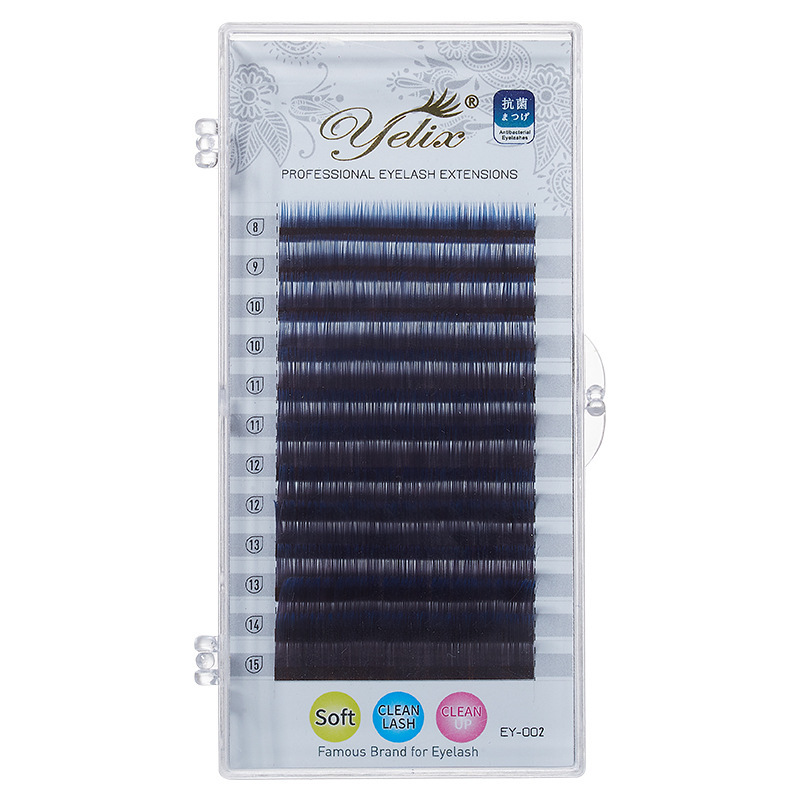 Fábrica de pestañas mezcladas 0.07 pestañas individuales al por mayor color cerrado pestañas falsas pestañas gradientes redondas injerto de pestañas