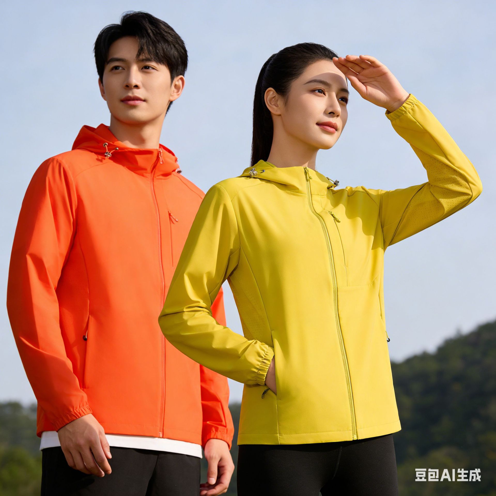 Upf50+ Ice Silk Sun Protection Clothing for Men and Women, Hooded, Elastic, Breathable, Ice-Skin Sun Protection Clothing, Skin Clothing, Fishing Clothing