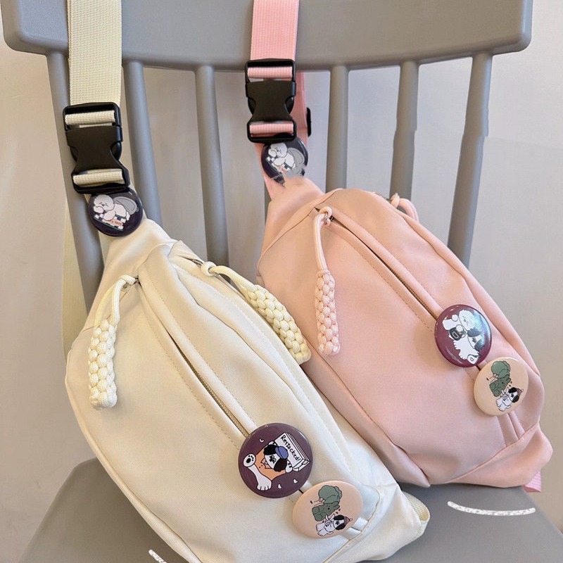 Bolsos casuales de lona para mujeres 2023 nuevo bolso de moda, bolso de pecho deportivo de verano, bolso de cintura de nicho universal