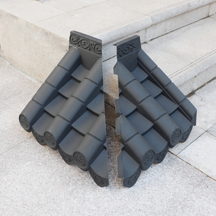 Ll40Cm Single-Sided Tile Outer Corner New Chinese Style Plastic Integrated Tile Positive Corner Antique Pp Resin Tile Matching Corner Corner