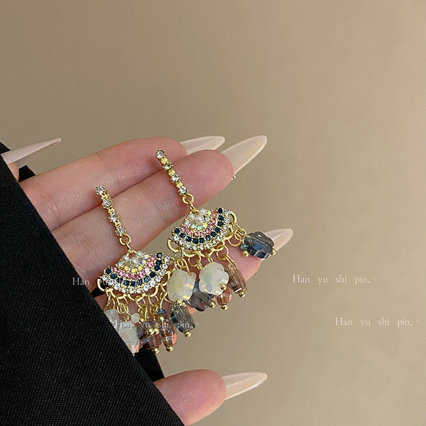 Summer fashionable cute air fan with tassels