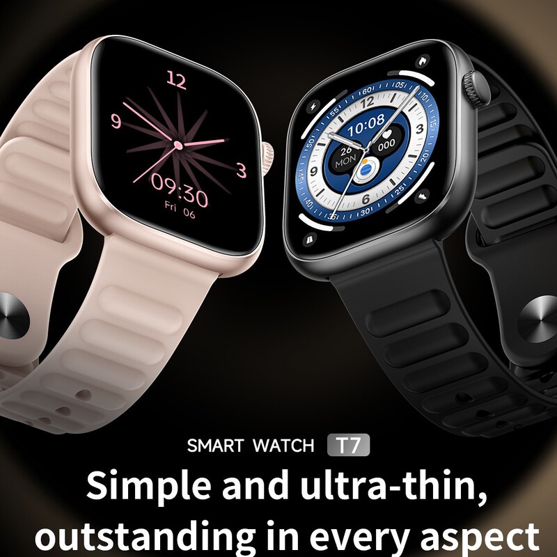 Cross-Border Smart Watch T7 Bluetooth Call Smart Sports Watch Heart Rate Monitoring Multifunctional Watch for Men and Women Foreign Language Version