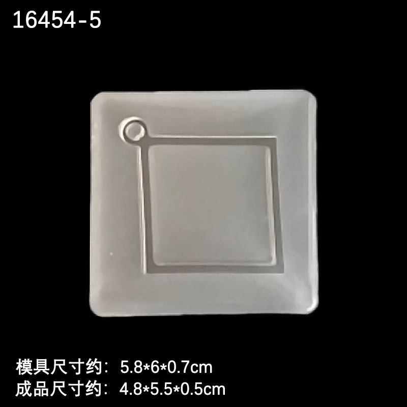 Espejo cristal epoxi 10 Marco molde de silicona Marco de acrílico Flip molde DIY joyería colgante molde decorativo