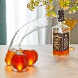 Cross-border new Dingding whiskey decanter unique and interesting container wine separator table decoration wholesale