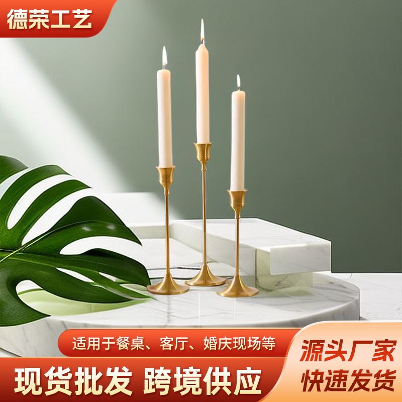 Candelaria transfronteriza metal aluminio hierro forjado decoración de bronce decoración navideña decoración de bodas artesanía regalos para el hogar